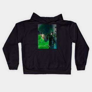 arrow oliver queen poster design Kids Hoodie